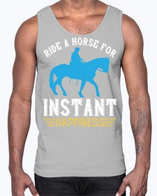 ride a horse for instant happiness Style 25#- horse- Cotton Tank