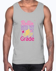 rollin into first grade 776#- first grade- Cotton Tank