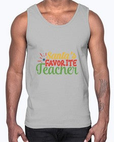 santas favorite teacher Style 351#- teacher- Cotton Tank
