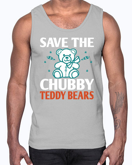 save the chubby teddy bears 247#- bears - animals- Cotton Tank