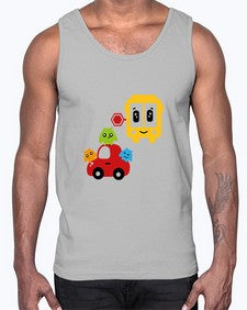 school bus and little monsters 792#- general school- Cotton Tank