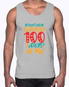 second Grade survived one hundred days of me 835#- one hundred days- Cotton Tank