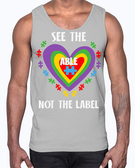 see the able not the 115#- autism- Cotton Tank