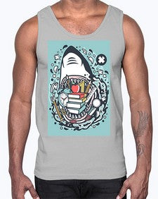 shark school 871#- general school- Cotton Tank