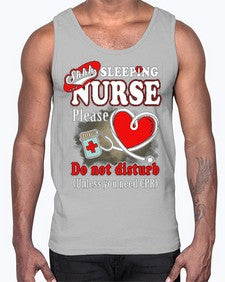 sleeping nurse 1402#- nurse- Cotton Tank