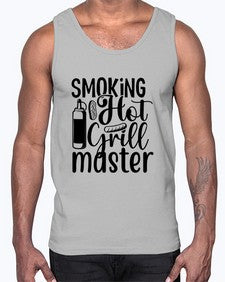 smoking hat girl master 1539#- bbq- Cotton Tank