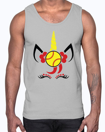 softball unicorn 401#- softball- Cotton Tank