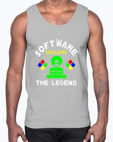 software developer the legend 16#- computer- Cotton Tank