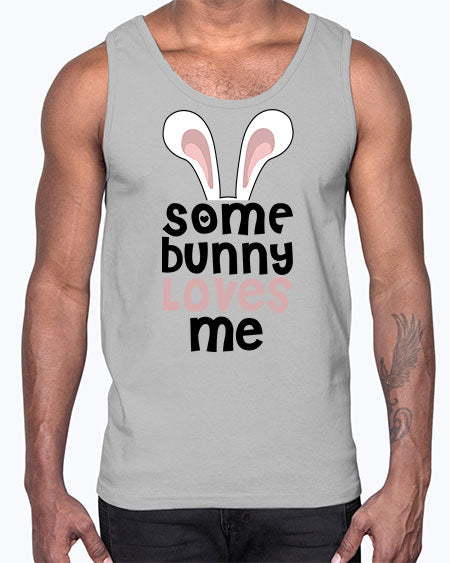 some bunny loves me- rabbit- Cotton Tank