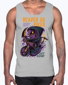 source reaper as biker 1102#- art pop art- Cotton Tank