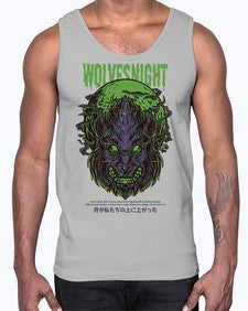 source wolves night 1104#- art pop art- Cotton Tank