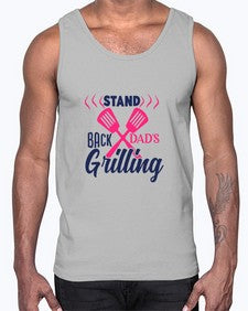 stand back dads grilling 1564#- bbq- Cotton Tank