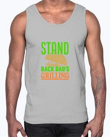 stand back dads grilling 1565#- bbq- Cotton Tank