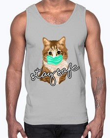stay safe 1114#- art pop art- Cotton Tank
