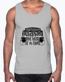 surviving fatherhood one beer at a time 1594#- beer- Cotton Tank