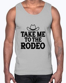 take me to the rodeo 1144#- western- Cotton Tank