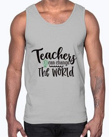 teachers can change the world Style 392#- teacher- Cotton Tank