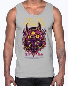 the cat monster gdkkj 1148#- art pop art- Cotton Tank