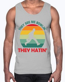 they see me bowlin they 916#- bowling- Cotton Tank