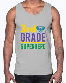 third Grade Superhero 976#- third grade- Cotton Tank