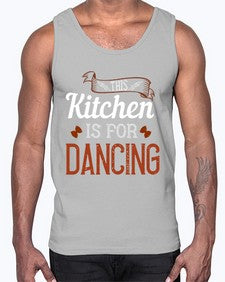 this kitchen is for dancing 433#- cooking- Cotton Tank