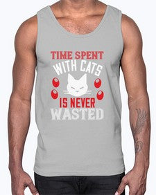 time spend with cat is never wasted Style 120#- cats- Cotton Tank