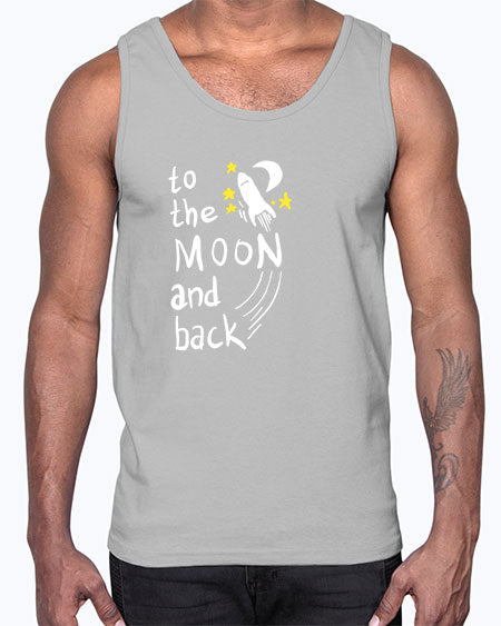to the moon and back 9#- moon- Cotton Tank