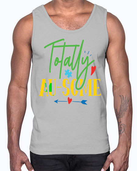 totally ausome Style 1#- autism- Cotton Tank