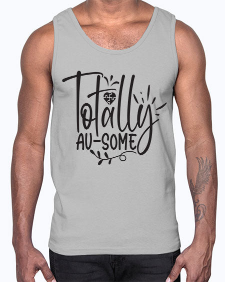 totally ausome Style 2#- autism- Cotton Tank
