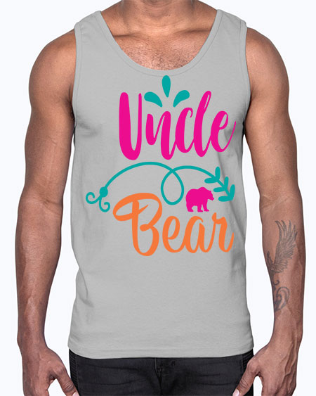 uncle bear 283#- bears - animals- Cotton Tank