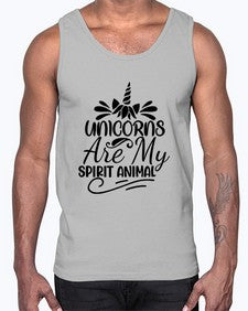 unicorns are my spirit animal 525#- unicorn- Cotton Tank