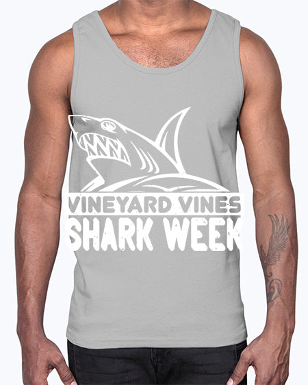 vineyard vines Shark Week Style 8#- shark-fish- Cotton Tank