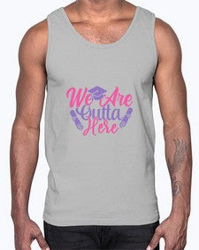 we are outta here 992#- graduation- Cotton Tank