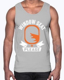 window seat please  51#- airplane- Cotton Tank
