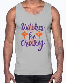 witches be crazy 10#- witch- Cotton Tank