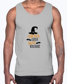 witches gotta stick together 5#- witch- Cotton Tank