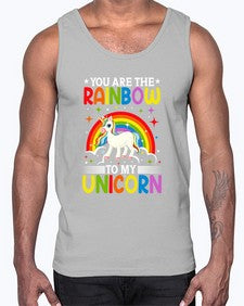 you are the rainbow to my unicorn 562#- unicorn- Cotton Tank