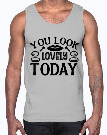 you look lovely today 20#-makeup Cotton Tank