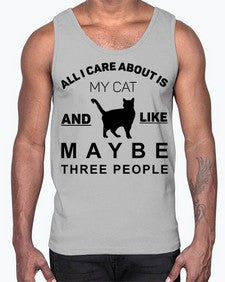 All I Care About is Style 26#- cats- Cotton Tank