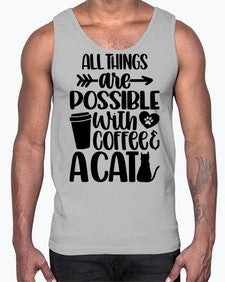 All Things Are Possible Style 74#- cats- Cotton Tank