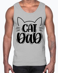 Cat Dad Style 81#- cats- Cotton Tank