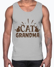 Cat Grandma Style 4#- cats- Cotton Tank