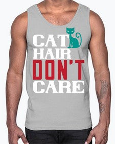 cat hair dont care o Style 29#- cats- Cotton Tank