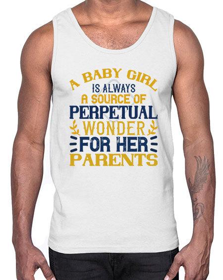 A baby girl is always a source of perpetual wonder for her parents Style 258#- baby- Cotton Tank