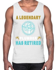ALegendaryPlumberHasRetiredTshirt565#- plumber- Cotton Tank