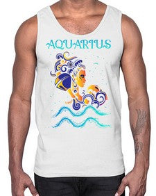 AquariusZodiac 76#- aquarius- Cotton Tank