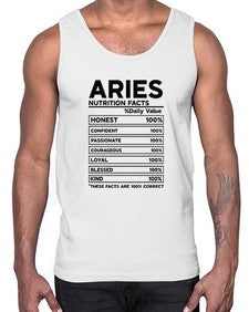 Aries Nutrition Facts 97#- aries- Cotton Tank