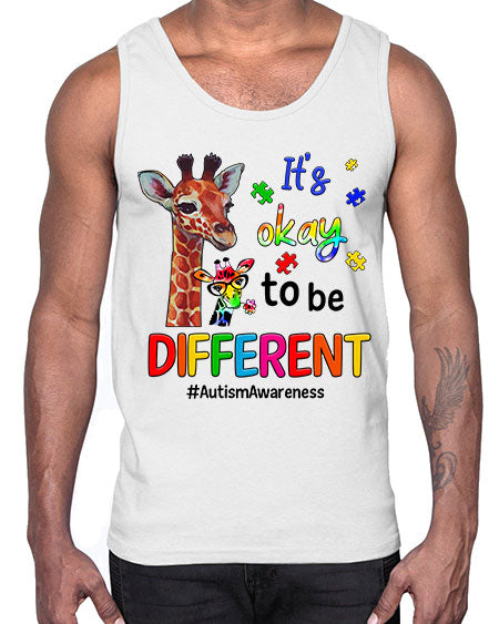 Autism Giraffe- autism- Cotton Tank