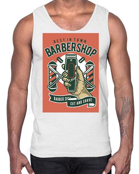 Barbershop590#- barber- Cotton Tank