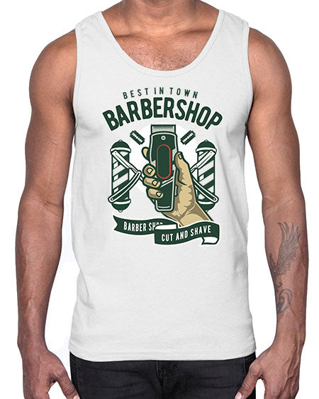 Barbershop591#- barber- Cotton Tank